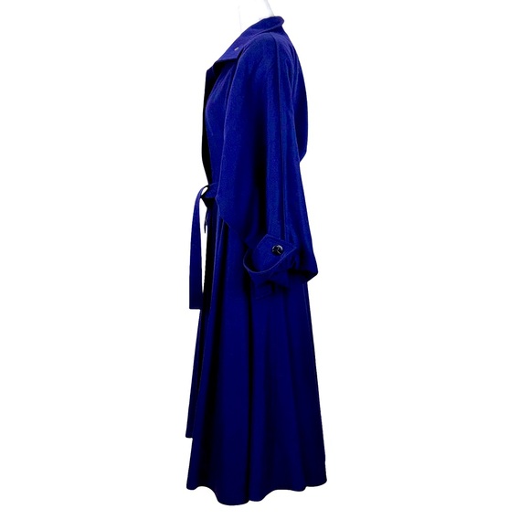 PIAZZA SEMPIONE WOOL/CASHMERE EXTRA LONG COAT IN NAVY - Picture 4 of 12